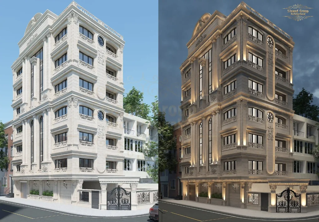 نمای کلاسیک دو نبش